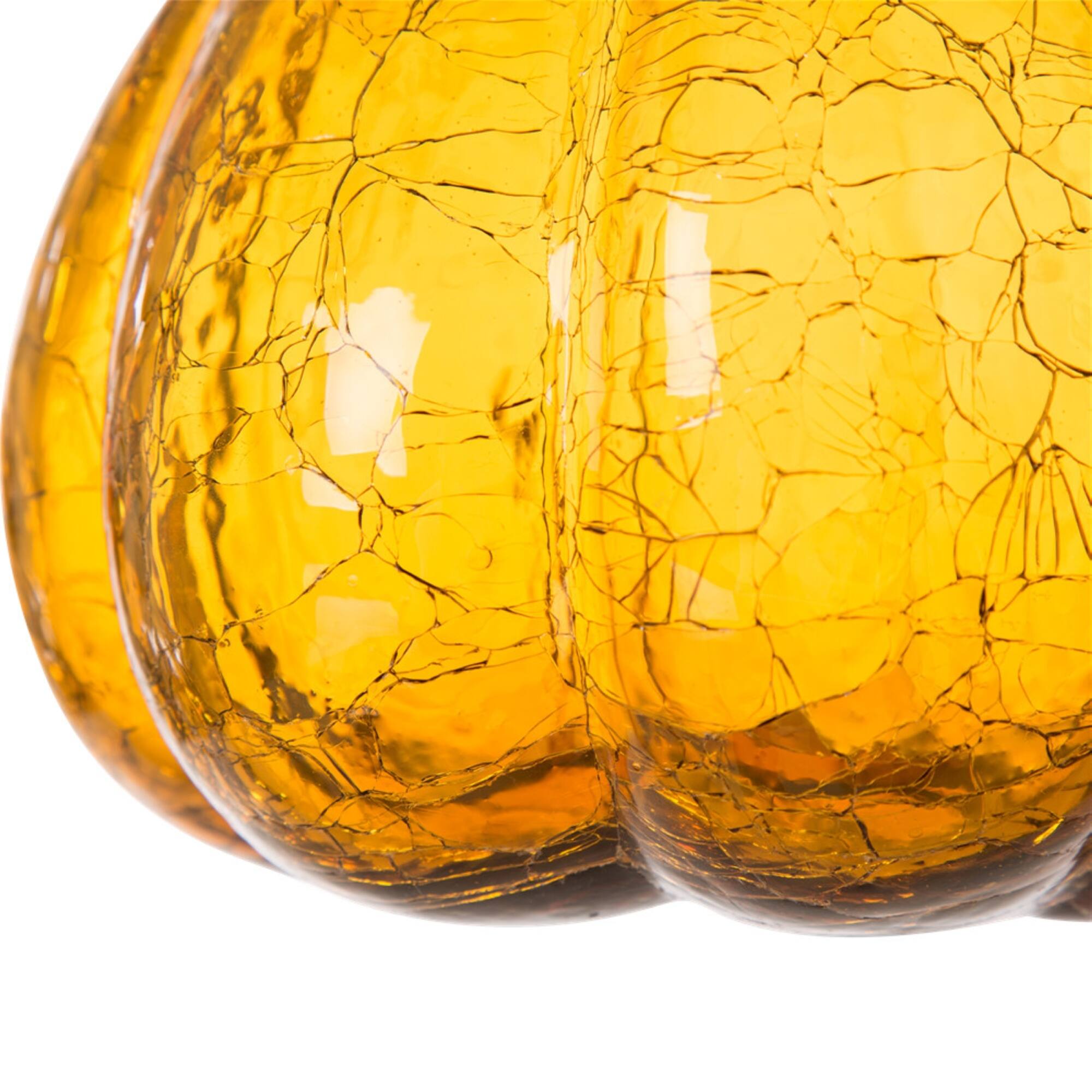 Glitzhome® Crackle Glass Pumpkin